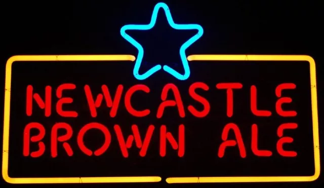 10" Vivid Newcastle Brown Ale Neon Sign Light Lamp Beer Bar Wall Decor Room