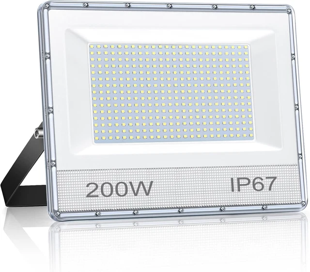 SKYWORLD 200W Faretto LED Da Esterno Con Spina, 20000LM Faretti Led Da