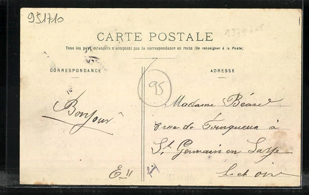 CPA Ennery, Rue de Moutier, vue de la rue 2