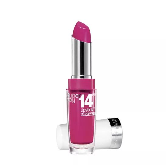 Maybelline Lipstick Flash of Fuchsia 135 Pink Stay Super 14hr Megawatt Brand New