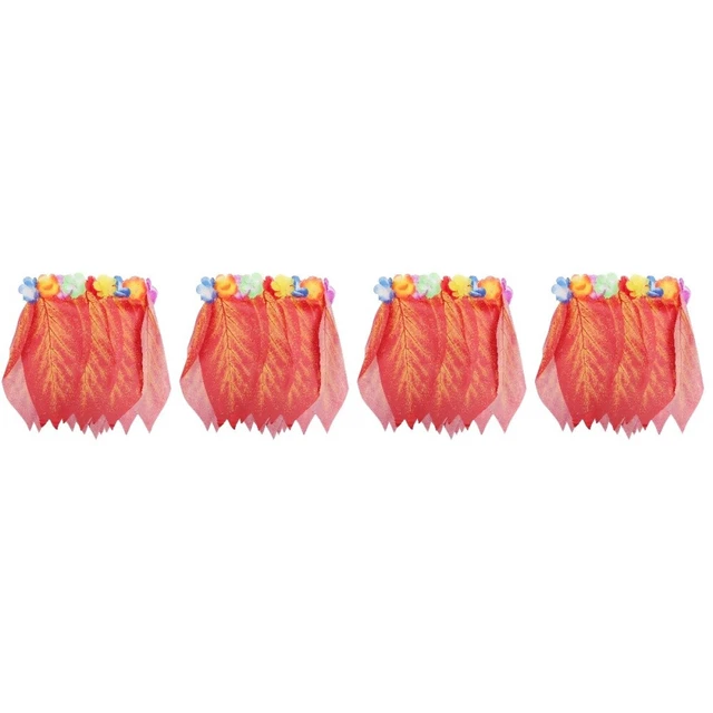 4pcs aloha luau party dance skirt Festival Party Performance Leaf Hula Jupe