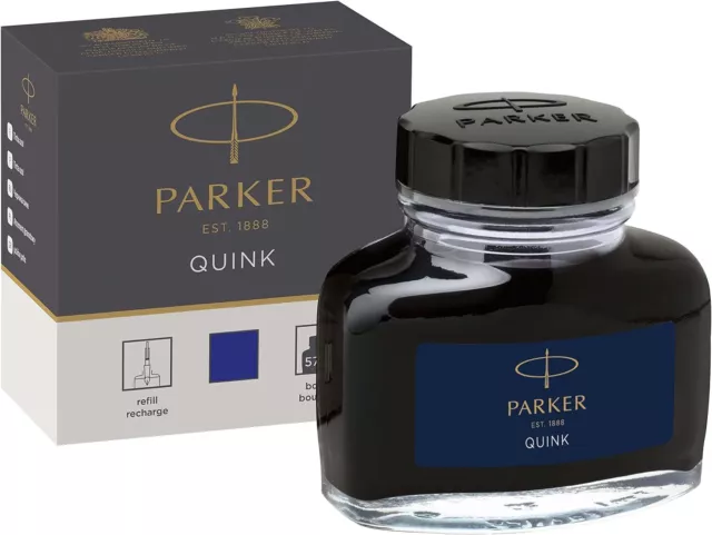 Parker Quink Füllertinte 57ml blaue Tinte im Tintenfass | NEU OVP