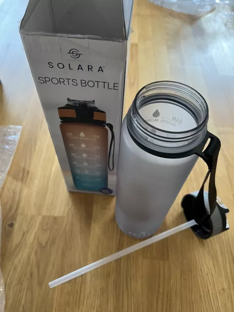 Solara Sports Bottle - 1 Litre Grey/clear