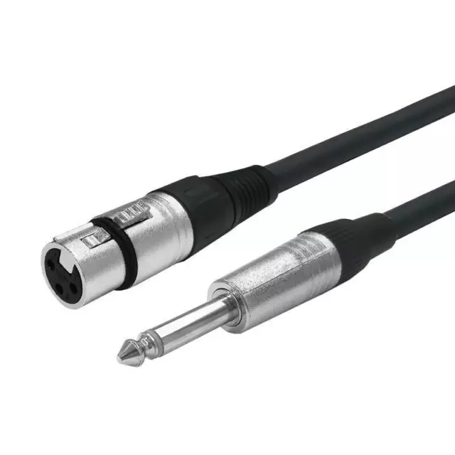 XLR F to Mono Jack 6.35mm, - Cable 10 meter - Warranty: 144M