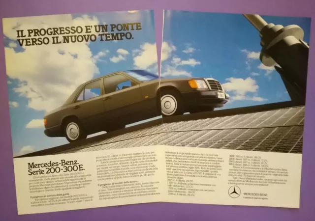 Pubblicita'Advertising Werbung Originale MERCEDES-BENZ serie 200-300 E 1986 (A20