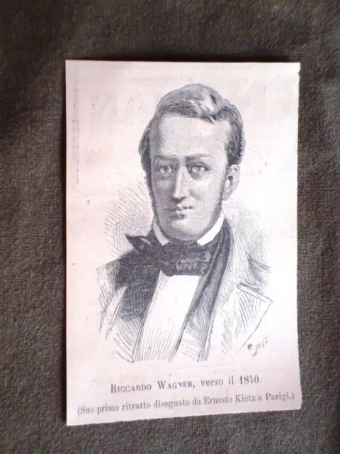 Compositore Wilhelm Richard Wagner di Lipsia verso il 1840