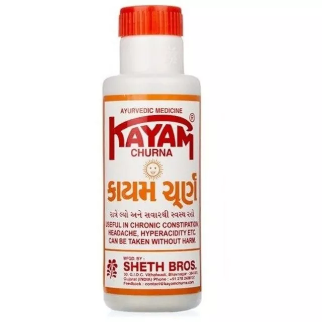 Sethi Bros Kayam Churna (50g) pour Chronique Constipation, Hyperacidity &