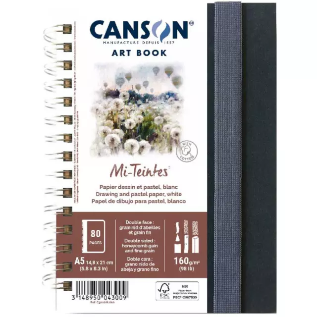 Skizzenbuch ART BOOK Mi-Teintes, DIN A5, weiß CANSON C31200L010 (3148950043009)