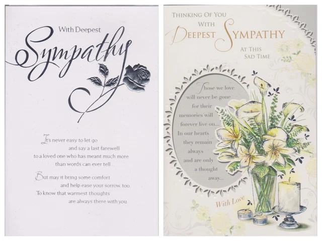 SYMPATHY CARD ~ With Deepest Sympathy ~ Thinking Of You With Deepest ...