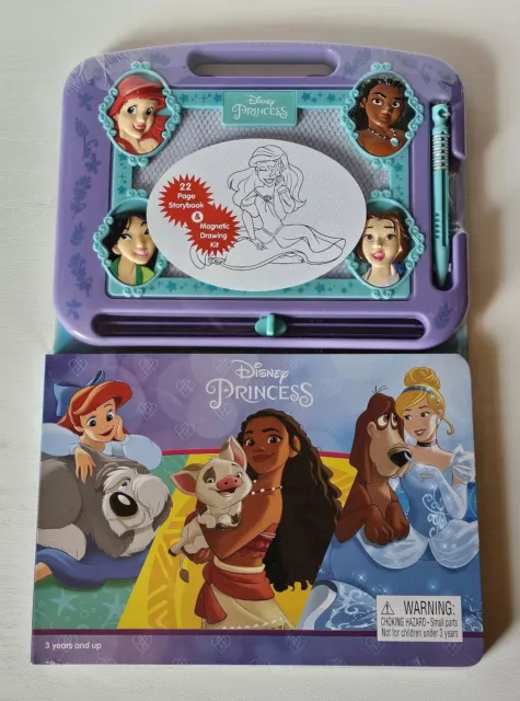 Disney Princess 22 Page Storybook & Magnetic Drawing Kit *Brand New*