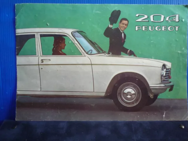 Sales brochure commerciale prospektus PEUGEOT 204 mai 1965 en Français 8pages