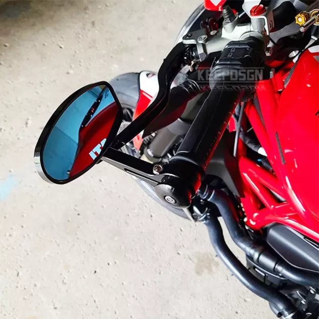 Motorcycle Handle Bar End Mirrors for Ducati Monster 1200 Streetfighter Honda A+