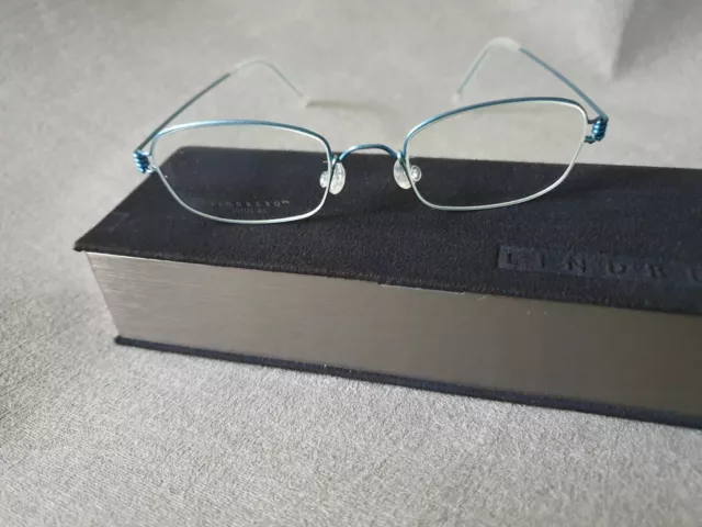 Orig. LINDBERG Kinder Brille Juno 41 Titan helles Blau TOP Neu