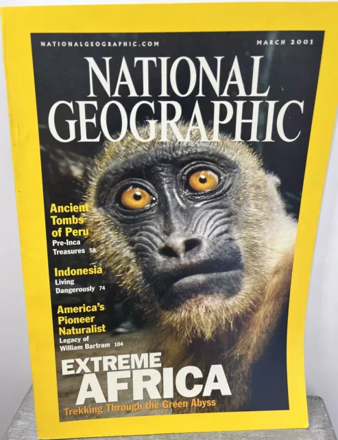 National Geographic Magazine March 2001 Extreme Africa Vintage Collectible .