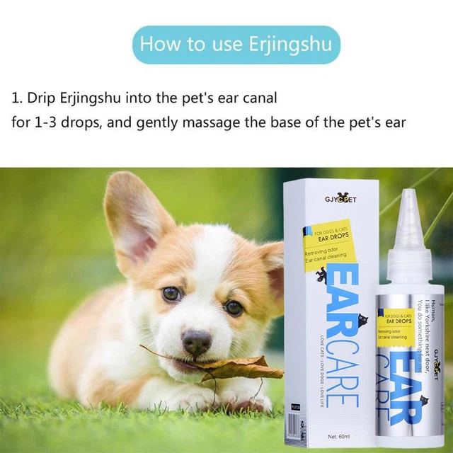 Ear Cleaner For Pet Dogs Eliminate Ear Mites and Ear Eliminate WaxXRE V5Y9
