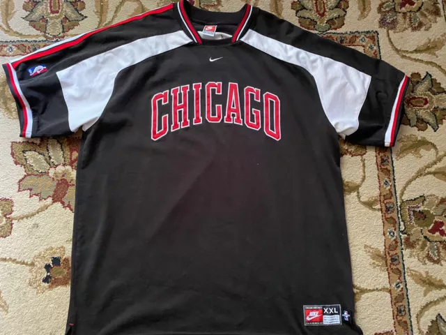 Chicago Bulls Vintage 90s Majestic NBA Basketball Button Up Baseball Jersey  XXL