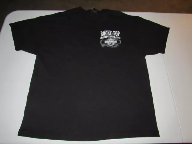 Camisa negra Harley Davidson Motorcycles para hombre Rocky Top Tennessee talla L