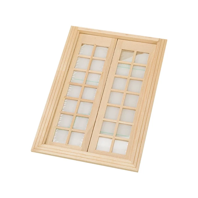 OLYCRAFT Lot de 20 mini fenêtres miniatures en bois de 4,8 à 7,1 x