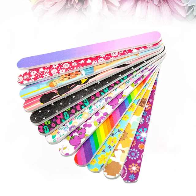FRCOLOR 300er Set Nagelpuffer – Doppelseitige Nagelfeilen, 5x1,3 Cm, Aus Holz & Sandpapier