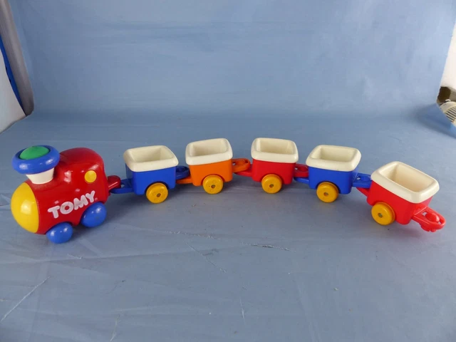 22 ⚜️ Ancien Jouet Ensemble Train Merry-Go-Zoo Par Tomy Année 1979 Vintage