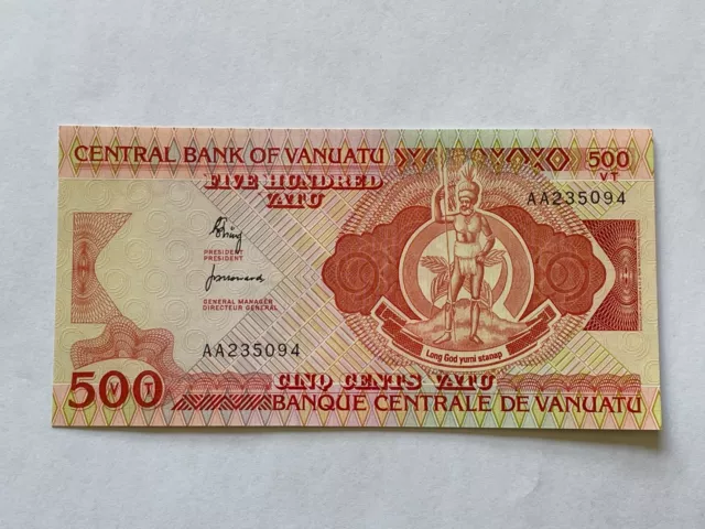 Ticket Republic Of Vanuatu 500 Vatu (10-12/1)