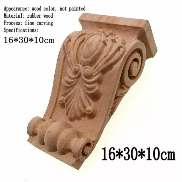 Wooden Embossed Head Girder Exquisite Carved Applique Furniture Decal Decoration