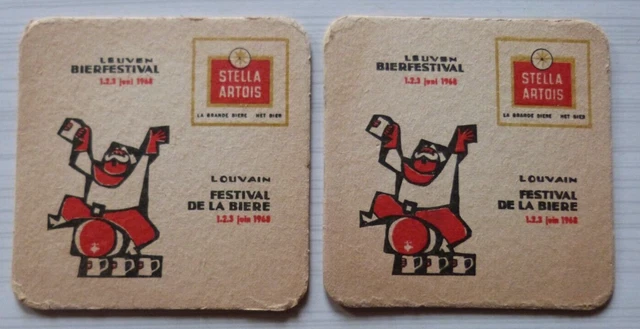 1968, Lot 2 Sous Bock Stella Artois Festival Biere Louvain Leuven Bierfestival