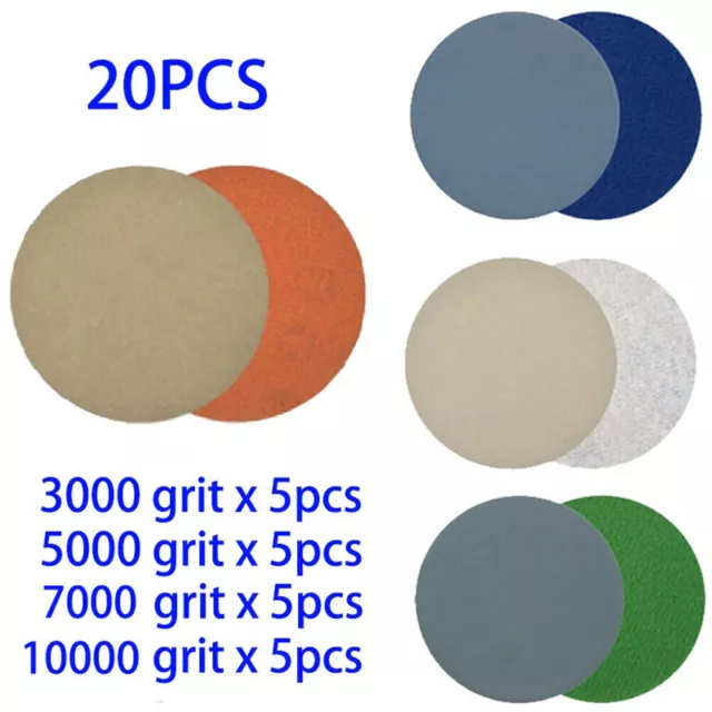 3000 5000 7000 10000 Grit Sandpaper Abrasive Discs Durable Convenient