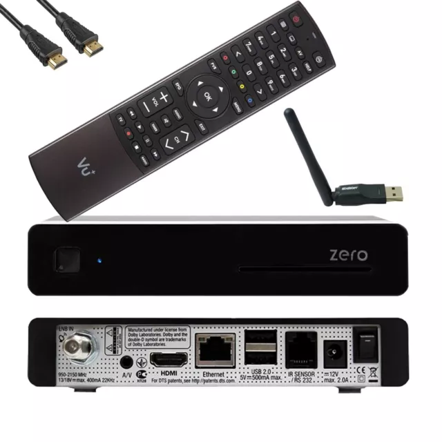 VU+ Zero Sat Receiver HD Digital HDTV Linux DVB-S2 incl. Wifi Stick + HDMI-Kabel