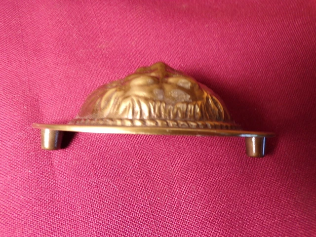 Poignée tiroir à traction tête de lion laiton massif remplacement matériel vintage 3