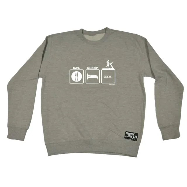 Running Pb Eat Sleep Gym - Mens Novelty Funny Top Sweatshirts Jumper Sweatshirt