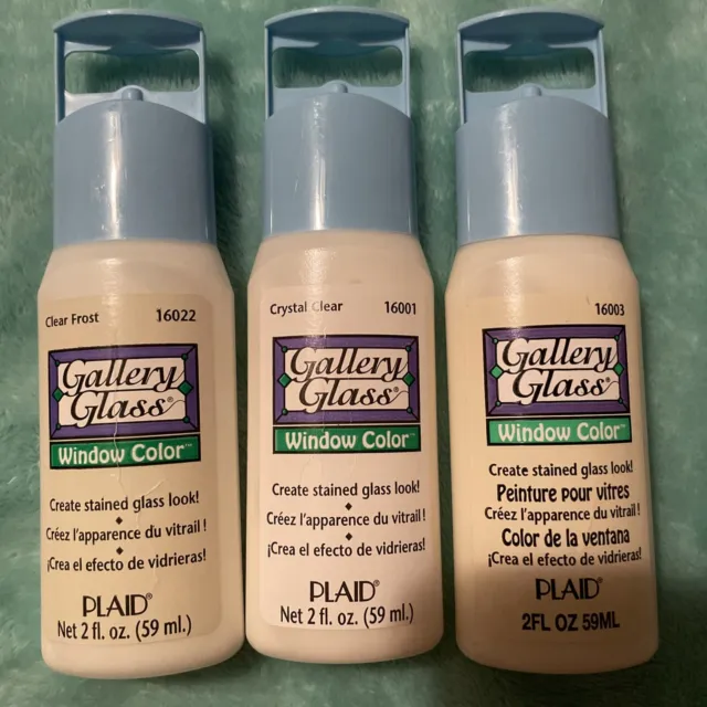 Lot Of (6) Sealed Plaid Gallery Glass Paint Window Color 2oz (59ml