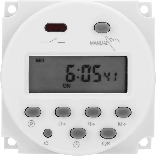DC 12V DIGITAL LCD Power Programmable Timer Time Switch Relay 16A Amps ...
