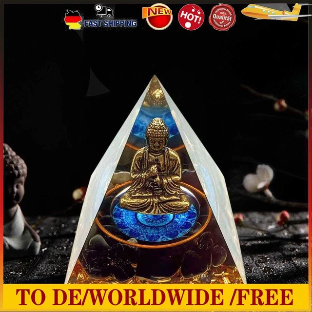 Chakra Orgonit Pyramide, Heilstein Kristall Pyramide, Positive Energiepyramide A