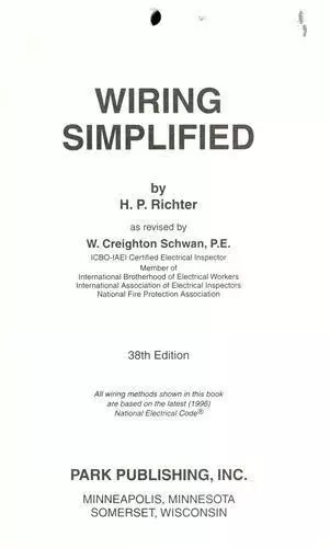 Wiring Simplified: Based on 1996 Code by Richter, H. P.; Richter, Herbert P.