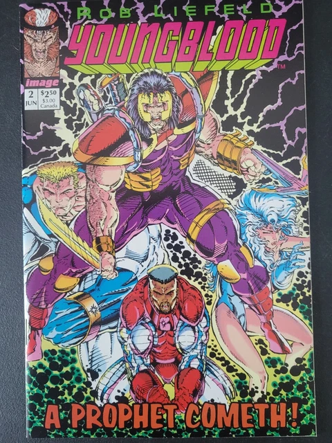 Youngblood #2 (1992) 1St Appearance Prophet & Shadowhawk! Rob Liefeld! Pink Logo
