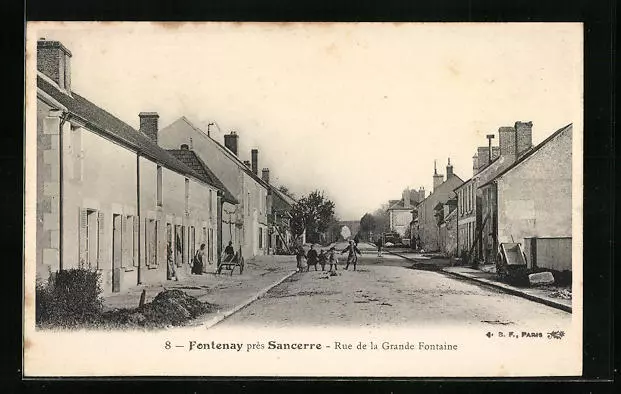 CPA Fontenay près Sancerre, Rue de la Grande Fontaine