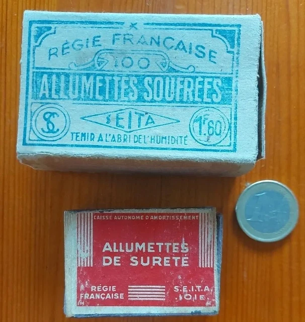 Ancienne Boîte D'allumettes SEITA Régie Française - Souffres - Collection Brocante
