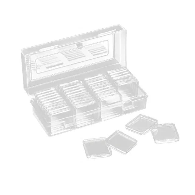 40Pcs Clear Coin Collection Storage Boxes Holder Case For 17/20/25/27/30mm Coins