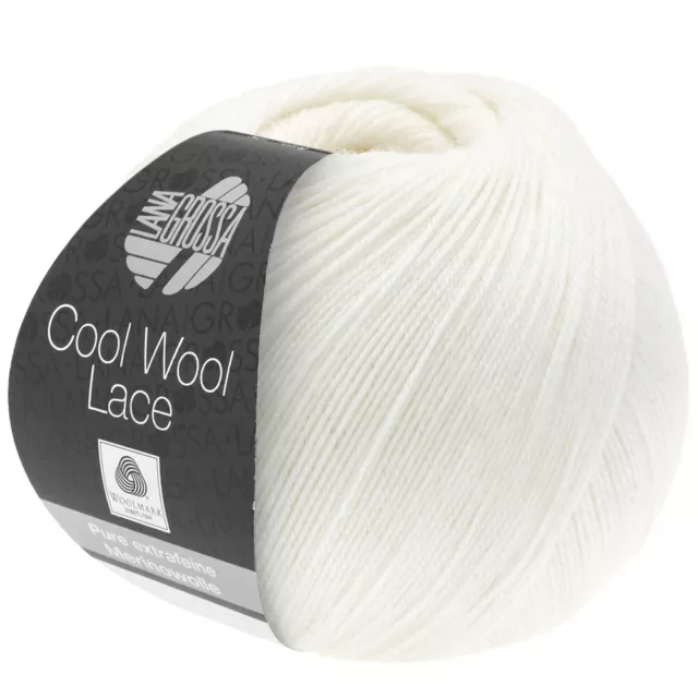 Wolle Kreativ! Lana Grossa - Cool Wool Lace - Fb. 28 weiß 50 g