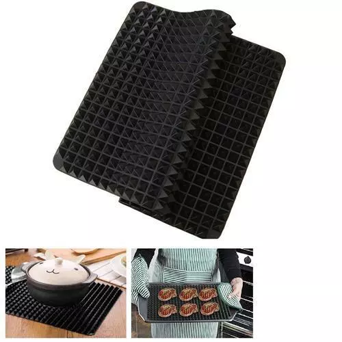 Silicone Pyramid Mat Cone Fat Reducing Tray Baking Sheet Cooking Mat