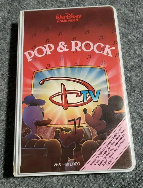DISNEY VHS POP and Rock 1984 Animated Music Videos White Clam-shell ...