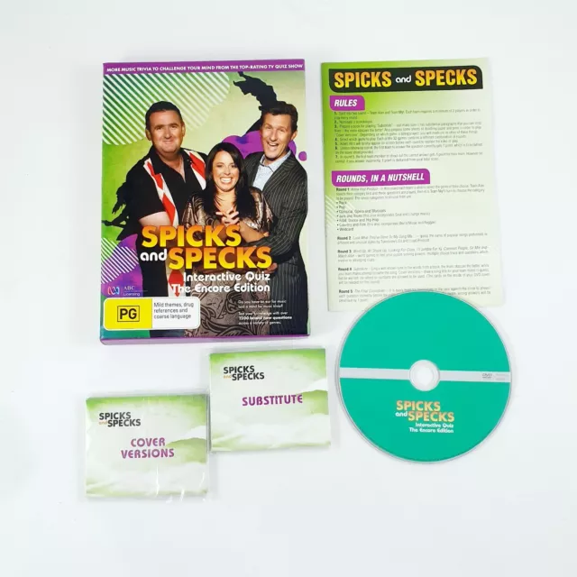 Spicks And Specks - Interactive Quiz The Encore Edition DVD & Game Cards R 4