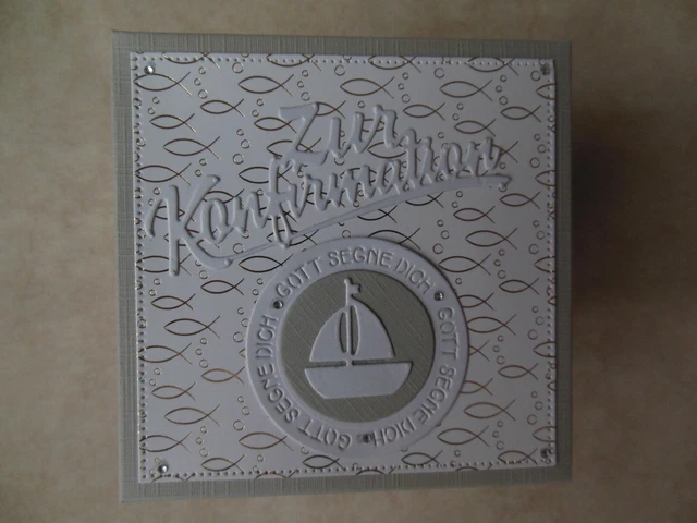 Explosionsbox , Geschenkbox, Zur Konfirmation, Glückwunschkarte, Gott segne Dich