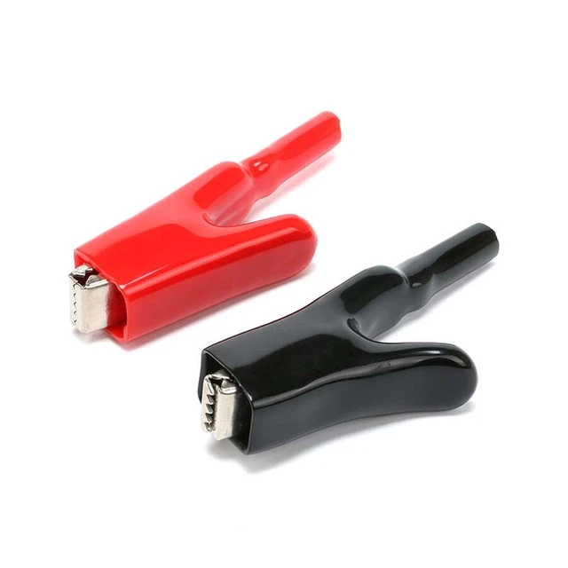 Red/Black Battery Clip Cables Alligator Clips Large Current
