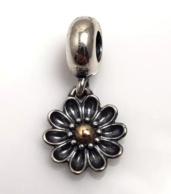 Pandora Sterling Silver 14k Two Toned Oopsie Daisy Dangle Bead  791210