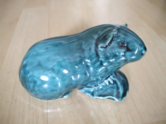 Poole Blue Glazed Guinea Pig Animal Figure - Barbara Linley Adams -