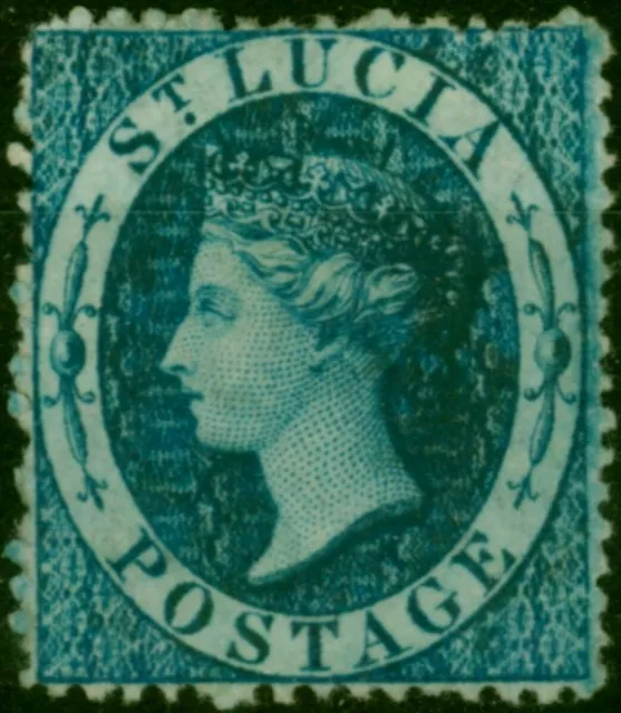 St Lucia 1860 (4d) Deep Blue SG2a Fine MM Un-priced by Gibbons