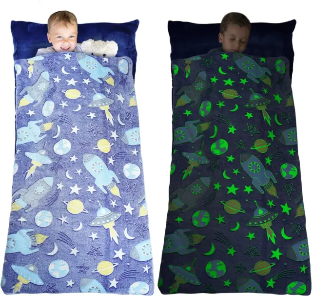 Sleeping Bag for Kids Glow in The Dark Slumber Bag for Girls and Boys Toddler x