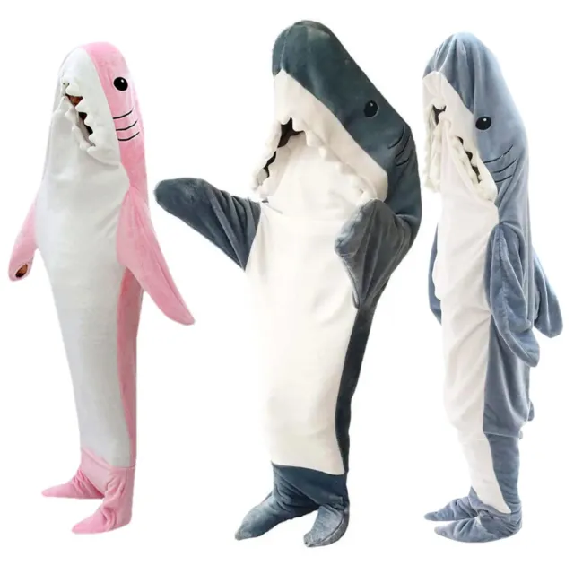 Hooded Shark Pajamas Party Animal Pajamas Unisex For Adults
